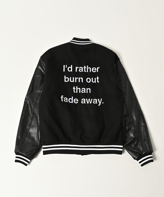 leather sleeves varsity jacket