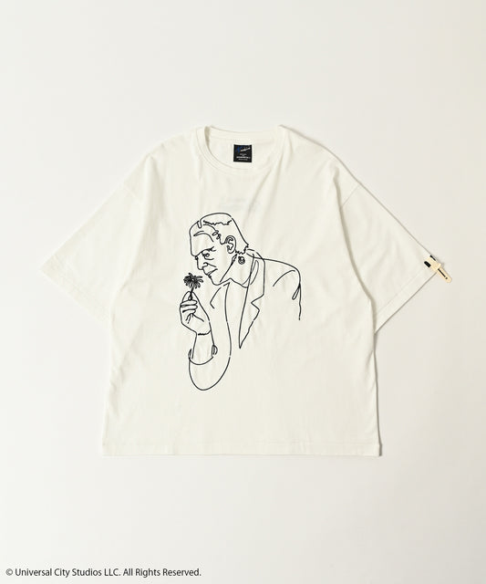 Frankenstein flower stitch T
