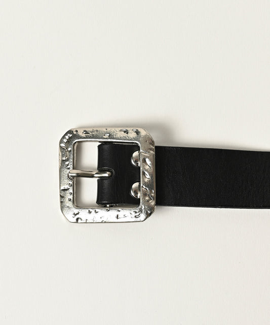 round studs square buckle belt