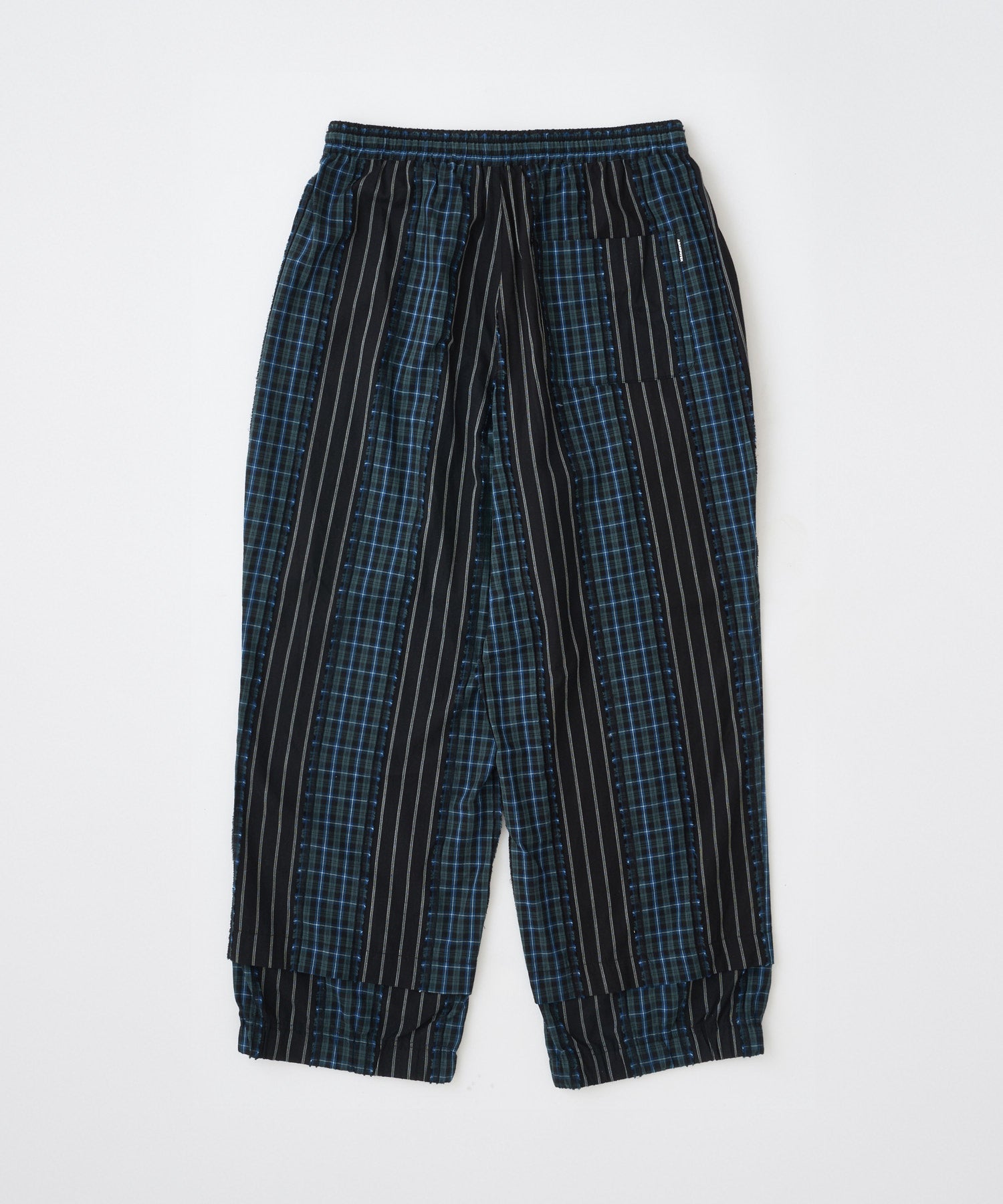 no.078 三角ジャスパーとシルクボール jacquard check-stripe easy pants – ADAMPATEK