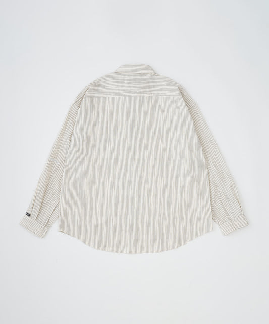 【予約】stitched calm pinchstripe shirt