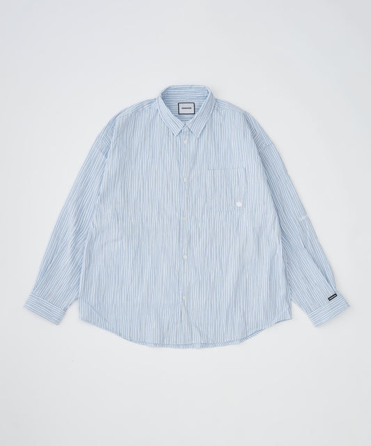 stitched calm pinchstripe shirt
