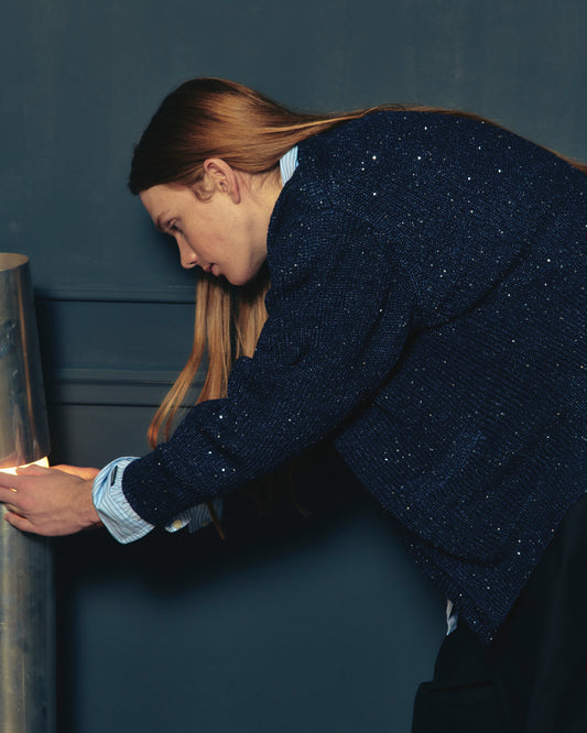 【予約】a/p blend sequined cardigan