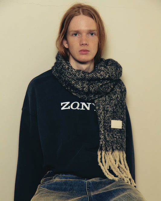 boucle fabric wide scarf