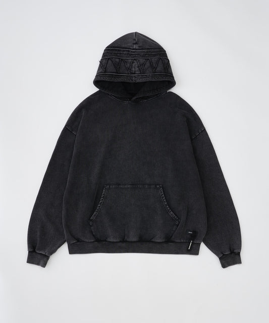 【予約】dyed still embellished pullover parka