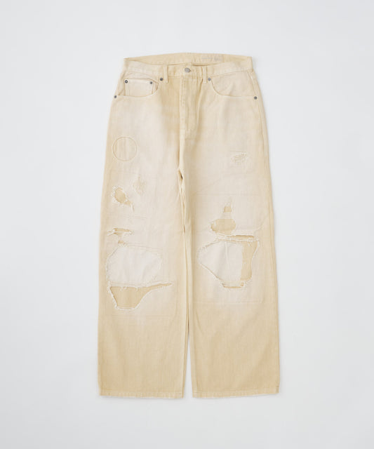 【予約】repaired trace selvedge washed denim
