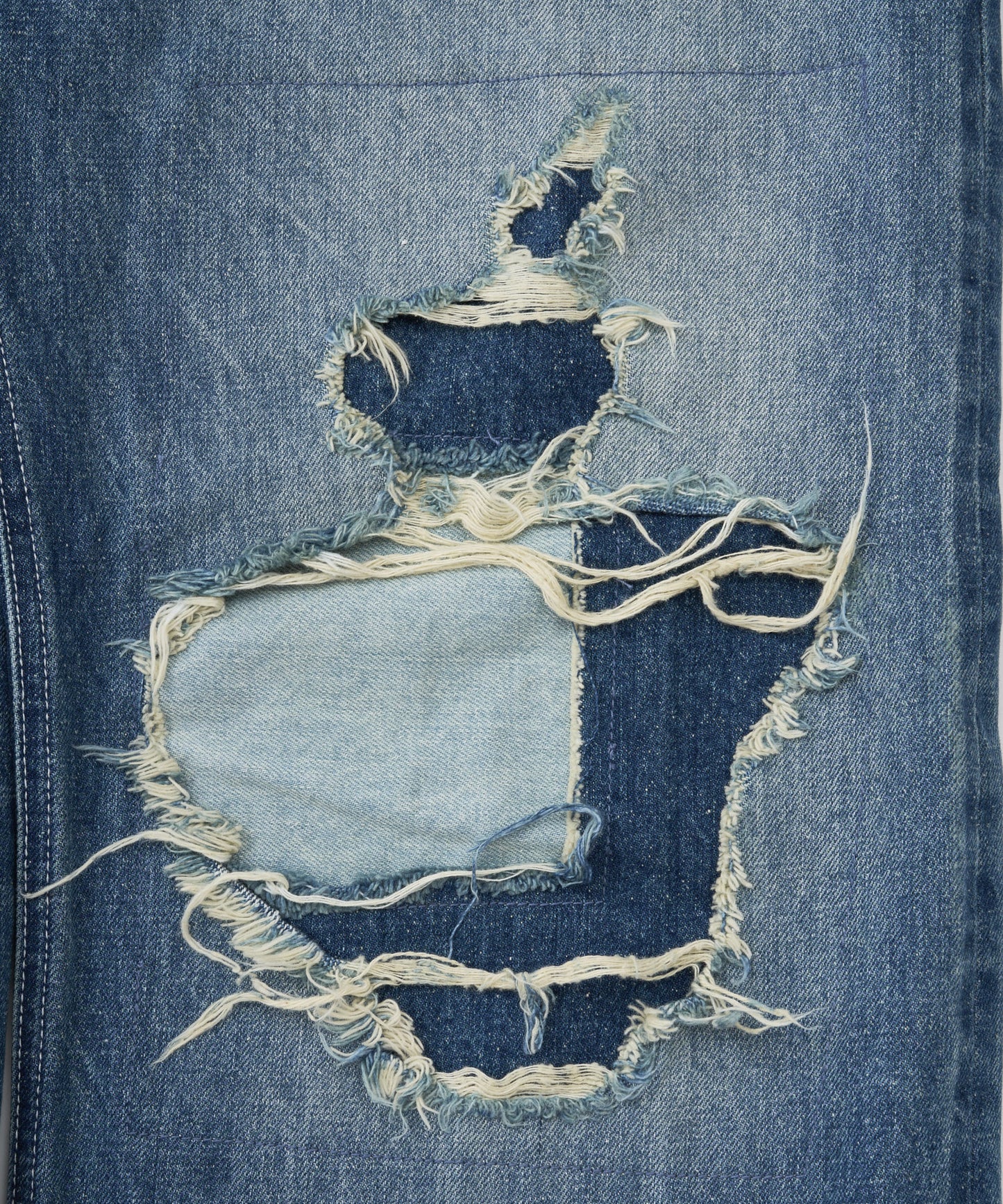 【予約】repaired trace selvedge washed denim