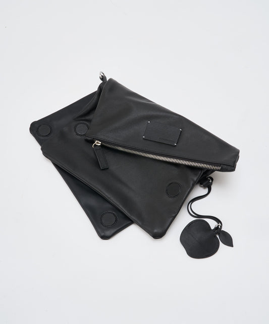 w/r leather convertible clutch bag