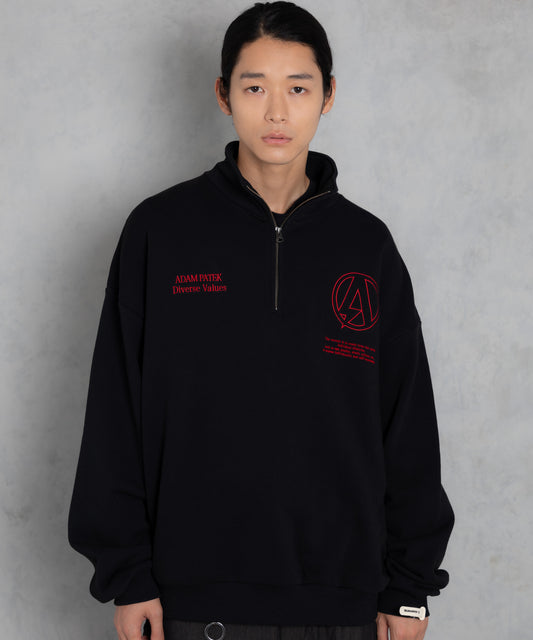logo half zip stand pullover_AP2424007_トップス