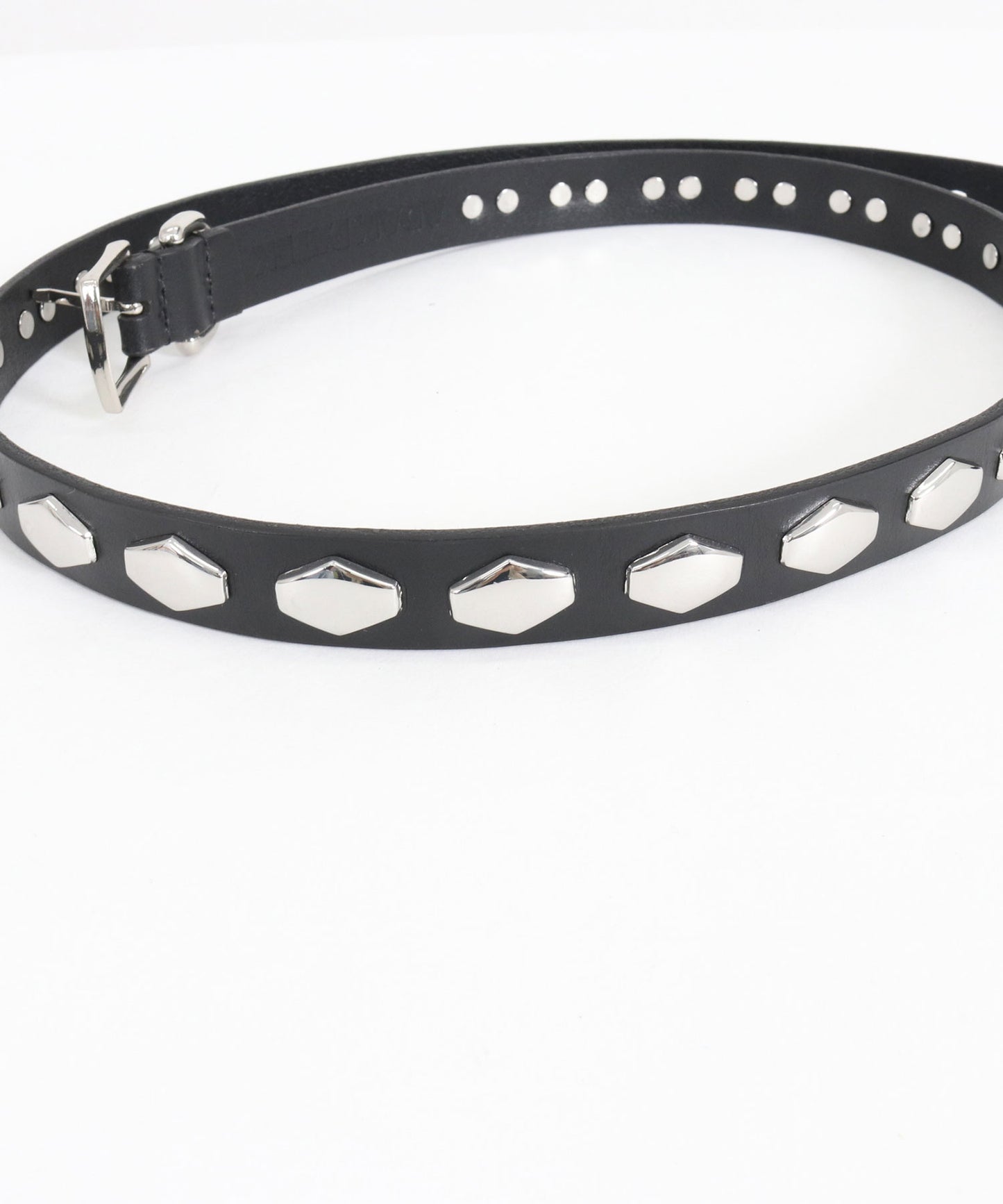 hexagonal studs leather belt_AP2429029_小物