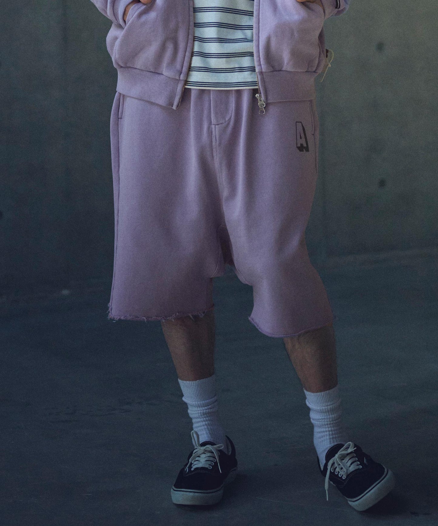 pigment dyeing sarouel short pants