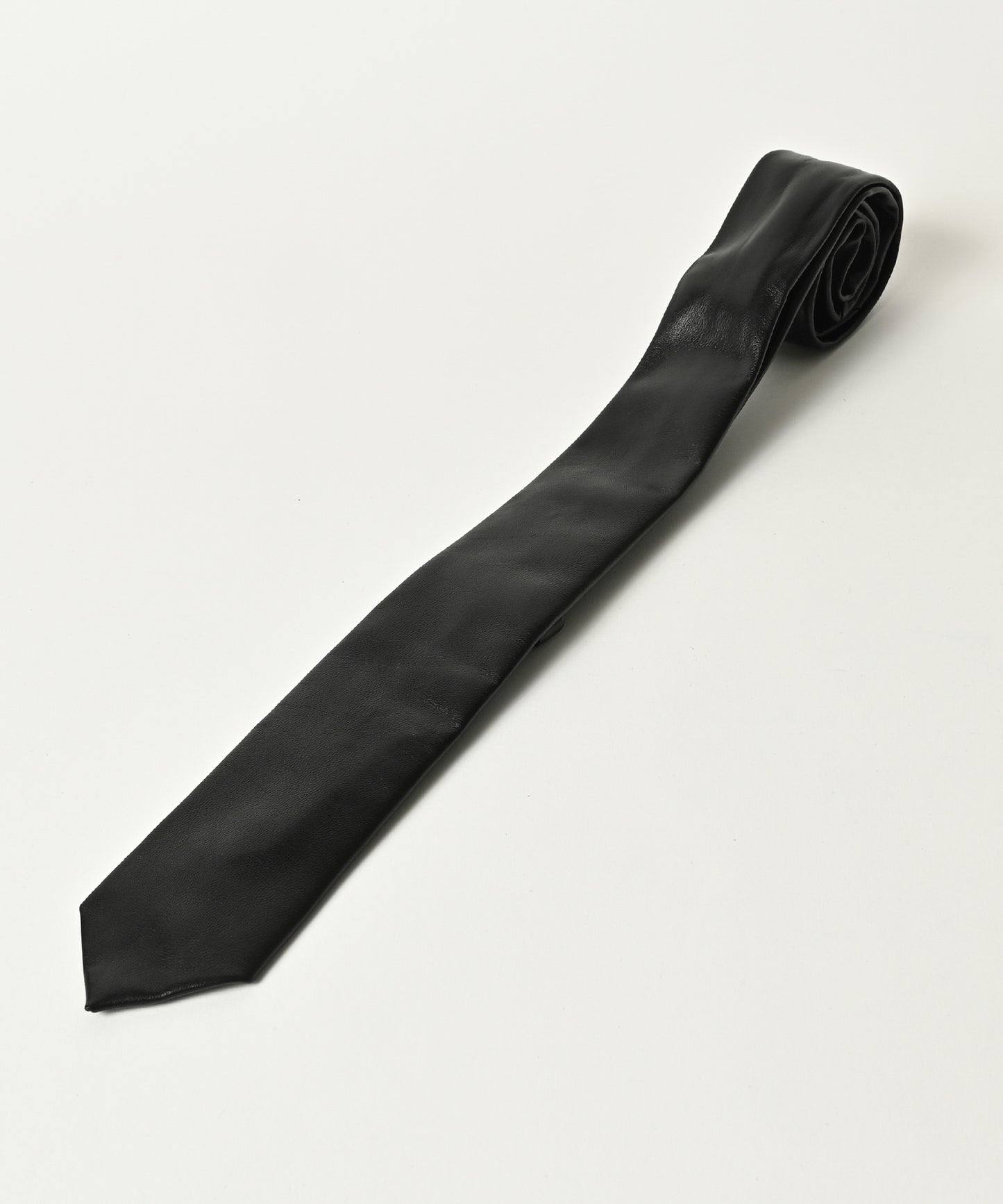 leather narrow tie