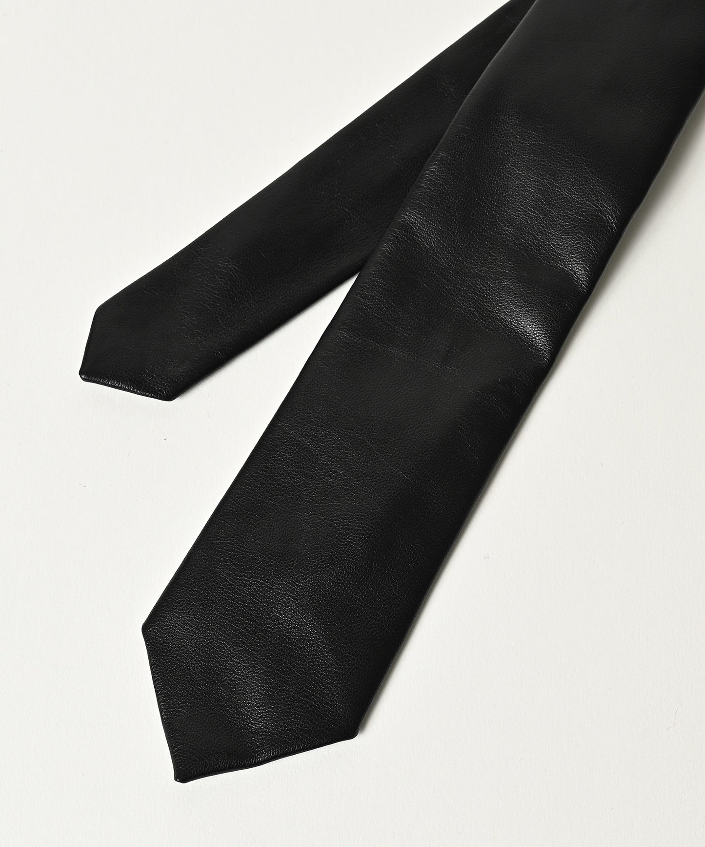 leather narrow tie