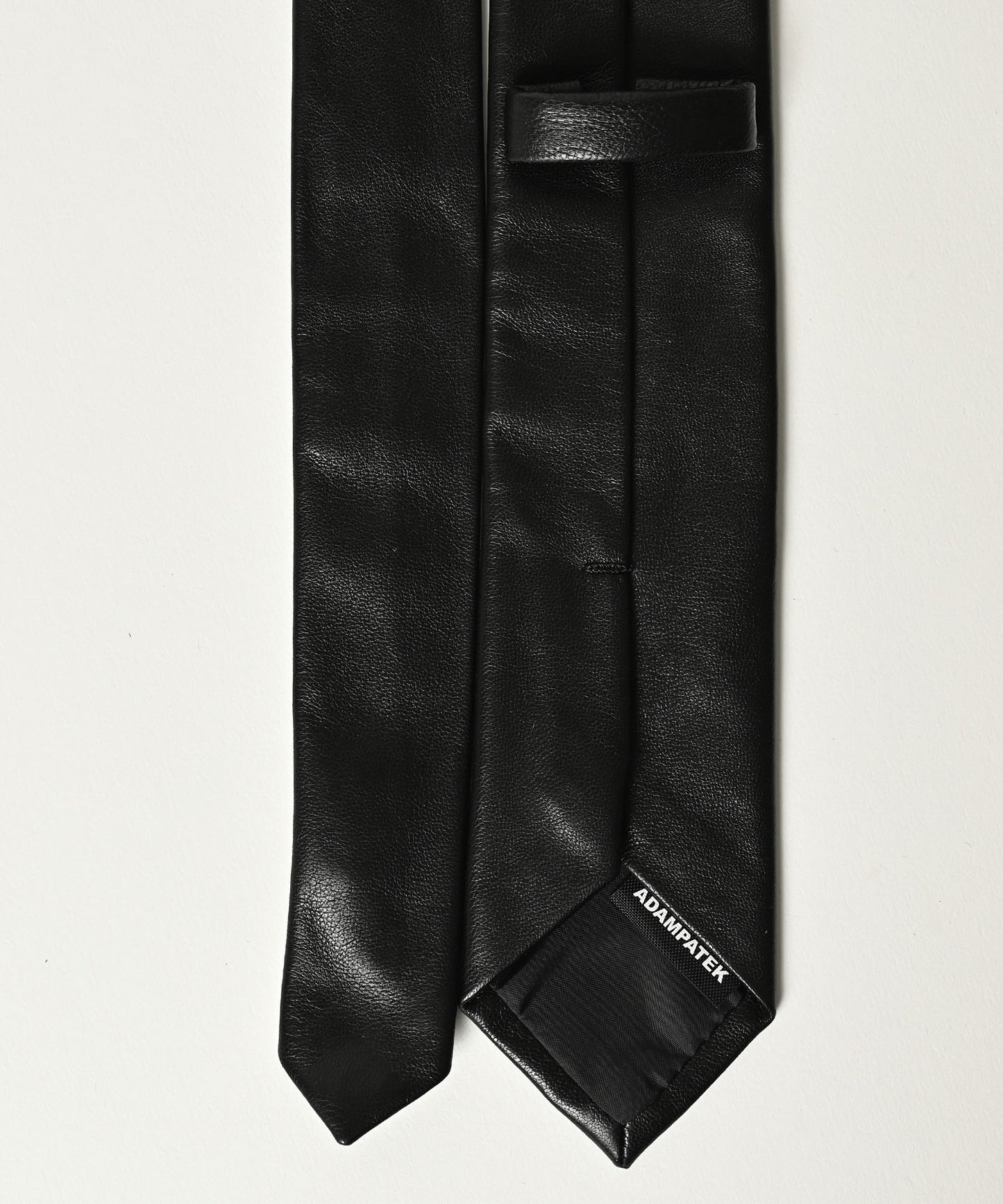 leather narrow tie