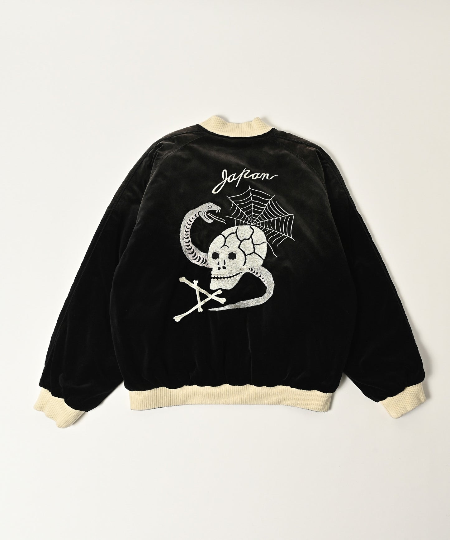 aged velour souvenir jacket