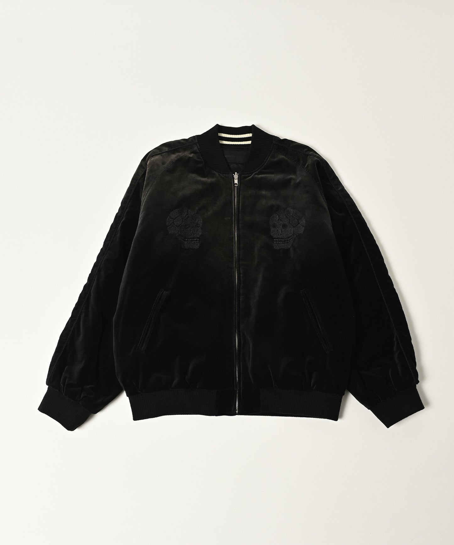 aged velour souvenir jacket