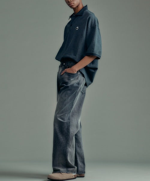 aged finish denim  pant