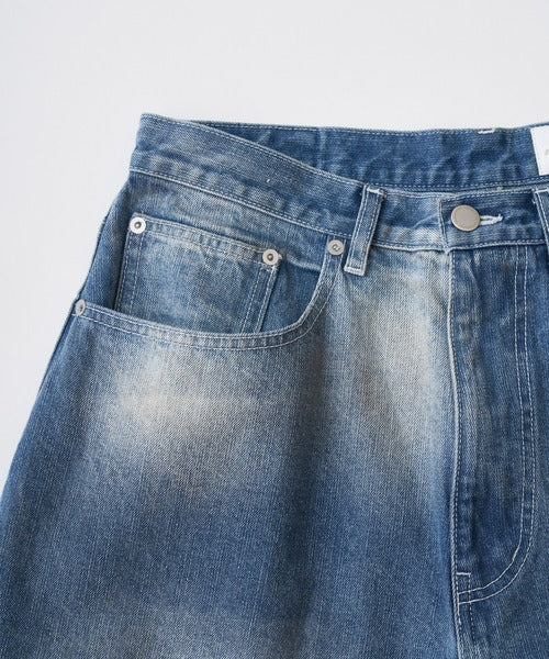 aged finish denim  pant