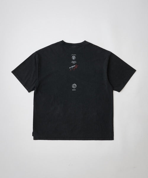 RED:BANSHEE　Ram Skull Graphic short sleeve t-shirt