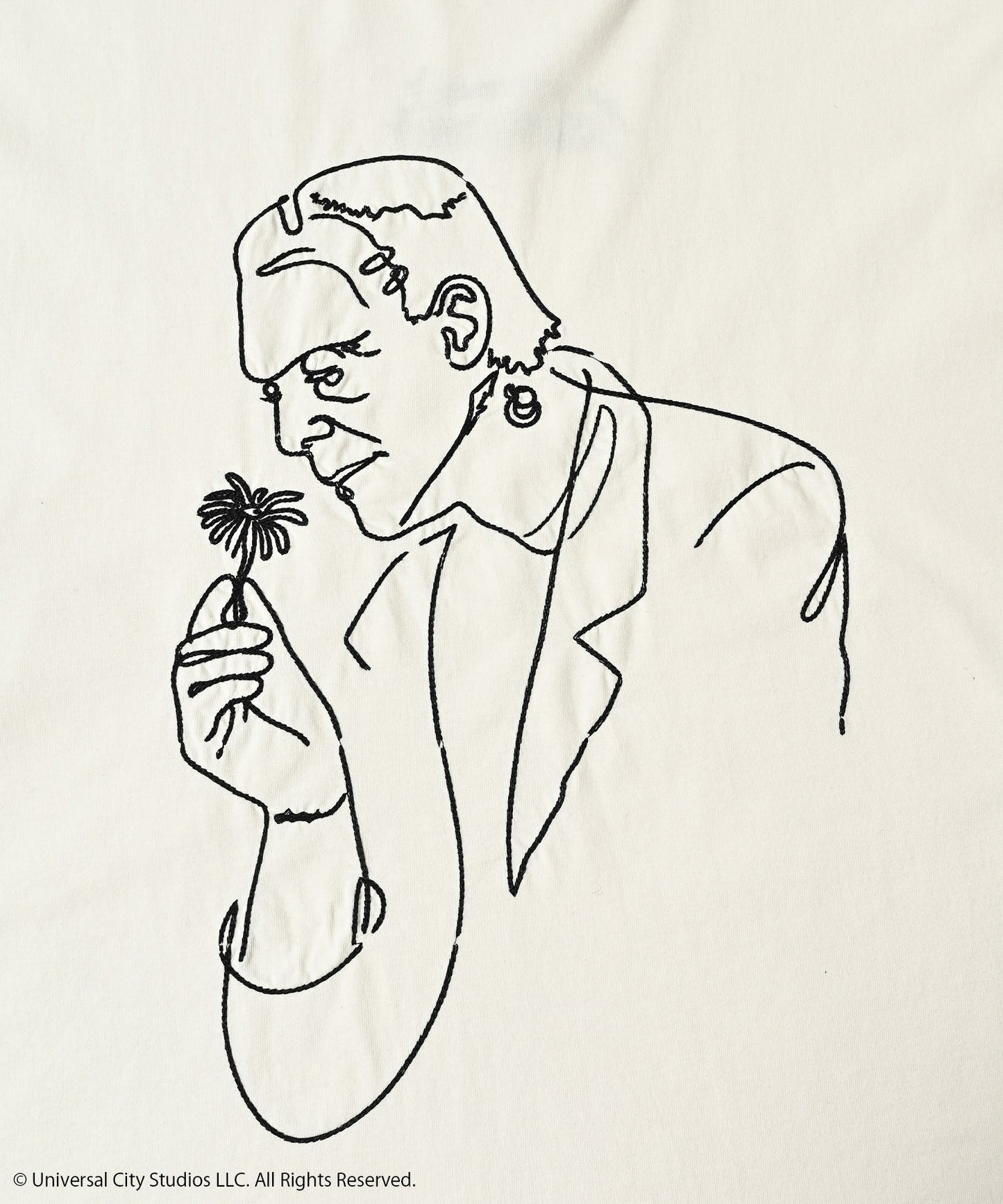 Frankenstein flower stitch T