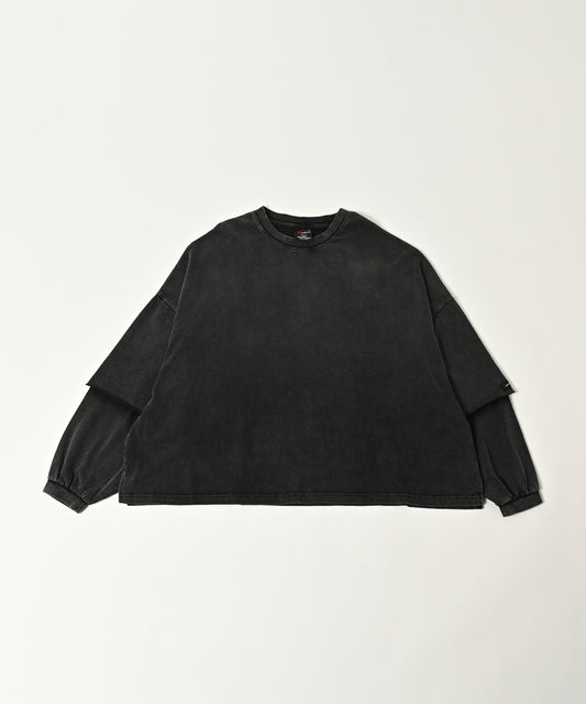 wide boxcut layered long sleeve