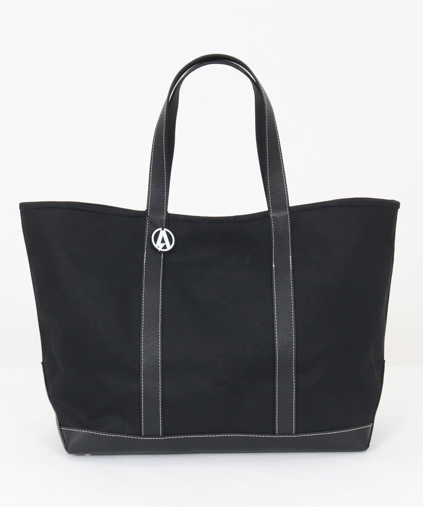 leather combi basic big tote bag