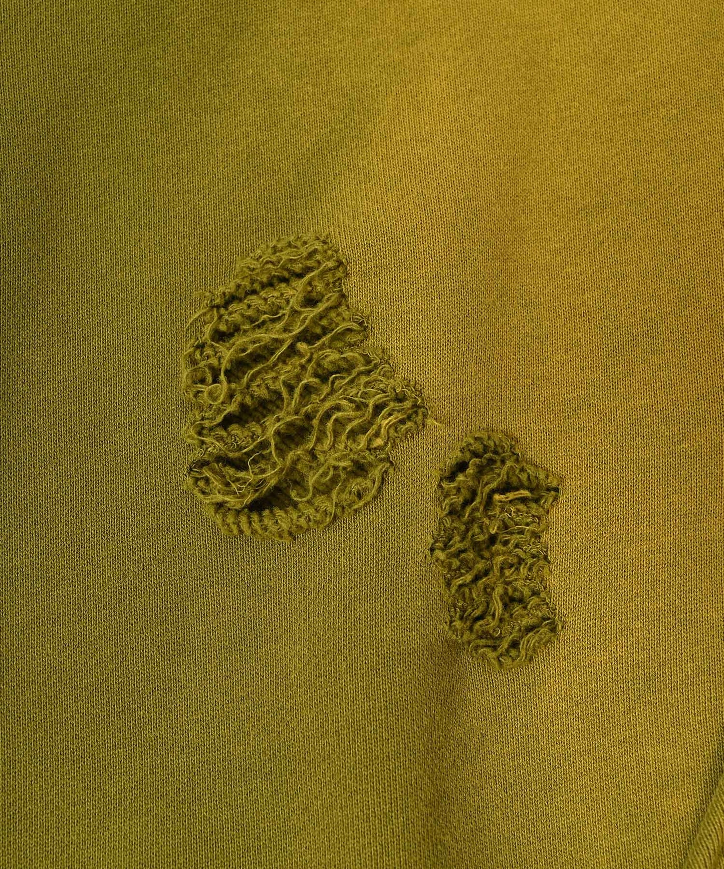 aged green damage pullover hoodie