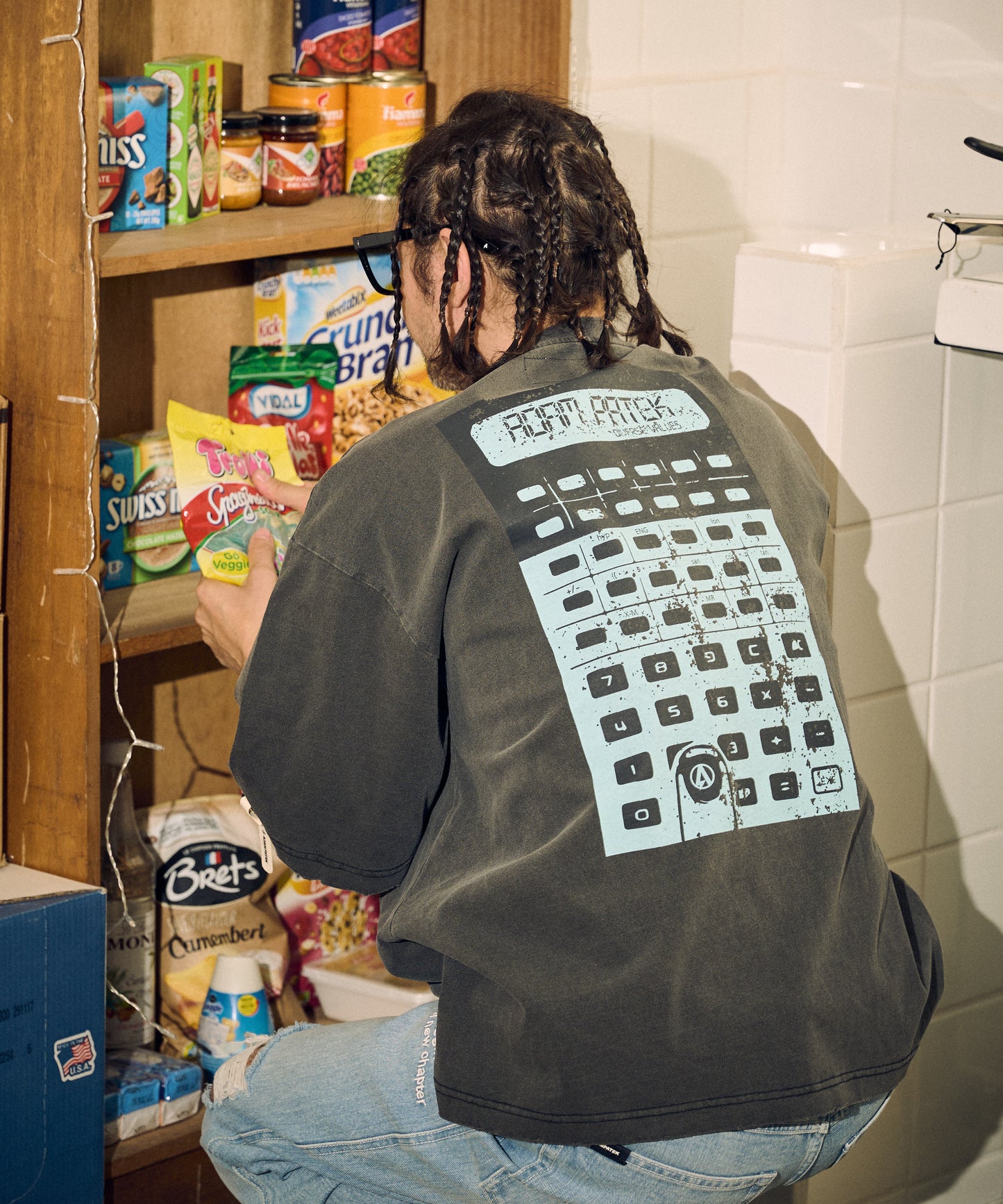 calculator short sleeve pigment_AP2414022_Tシャツ