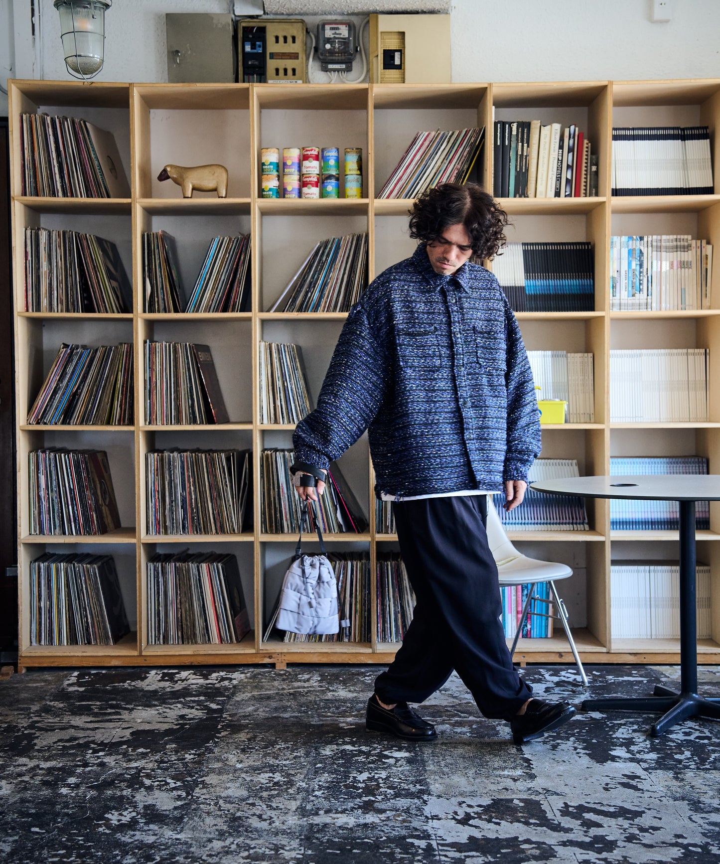 tweed damage looose shirt_AP2425014_アウター
