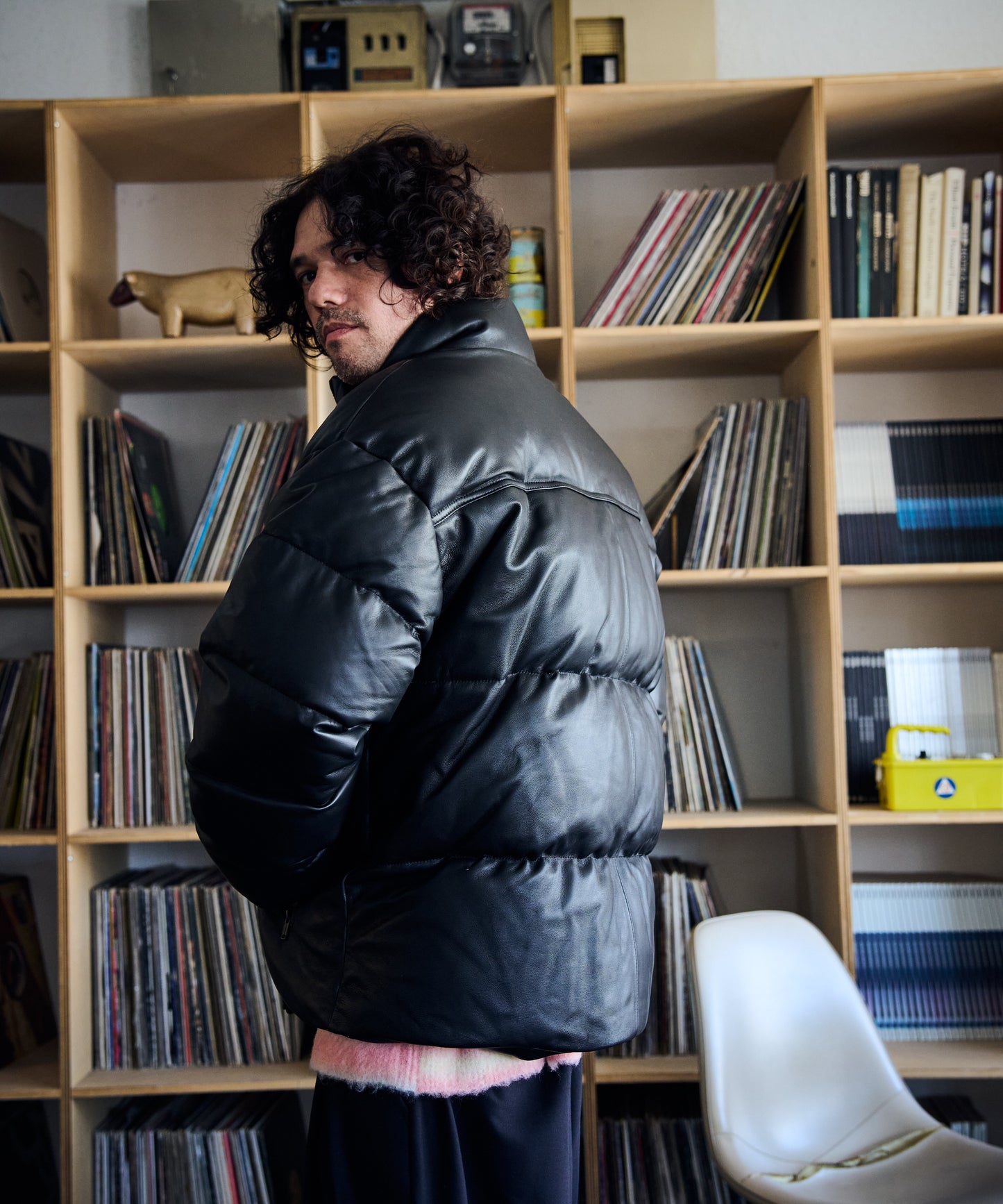 leather looose down jacket_AP2423003_アウター