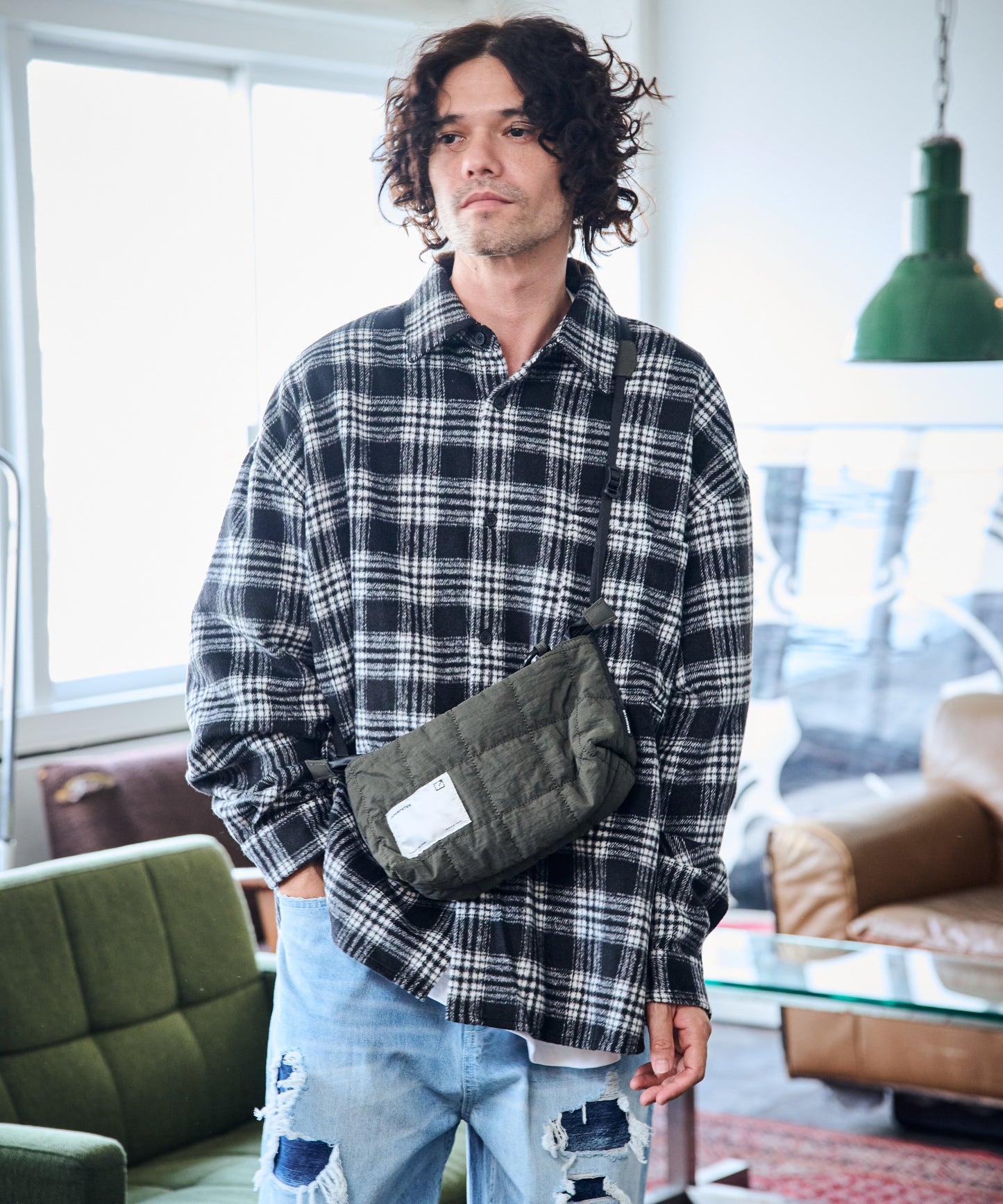 square quilt mini shoulder bag_AP2329004_バッグ