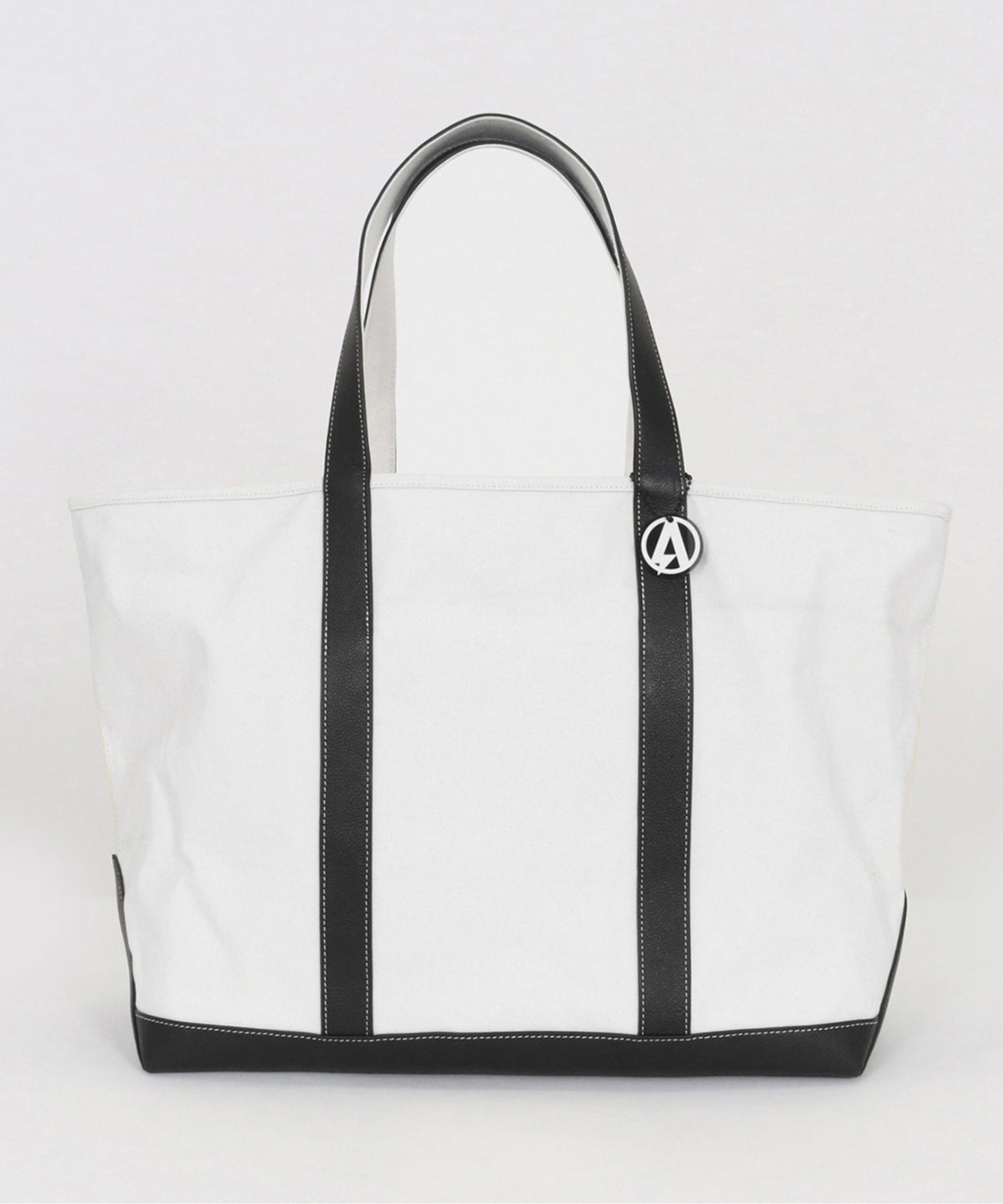 leather combi basic big tote bag