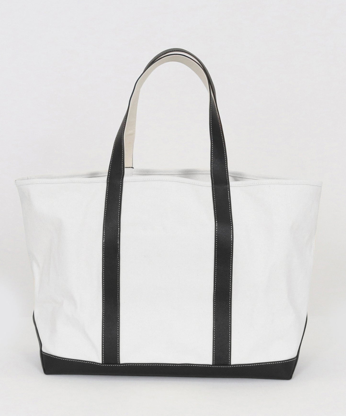 leather combi basic big tote bag