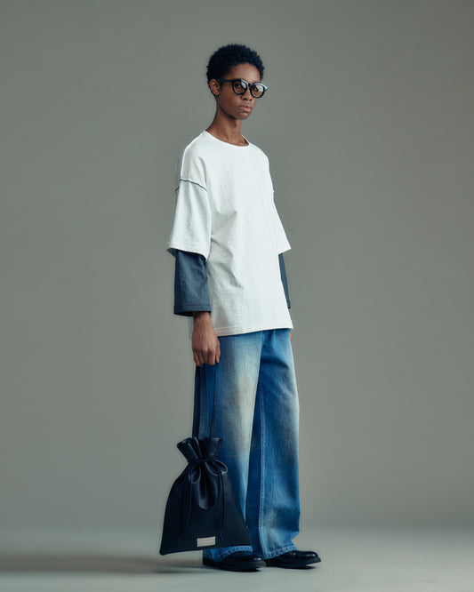 slub reversible two-tone 3/4 T