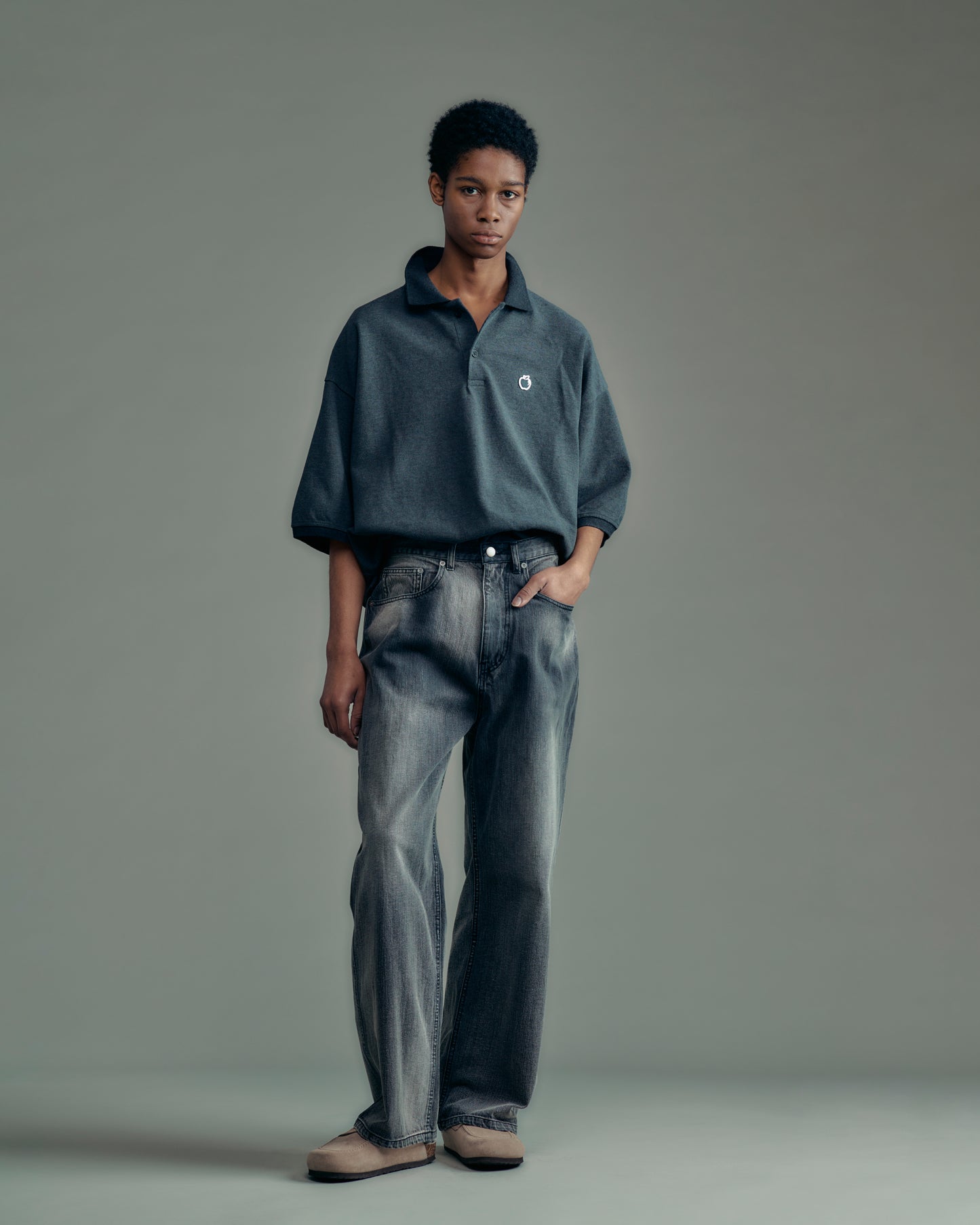 aged finish denim  pant