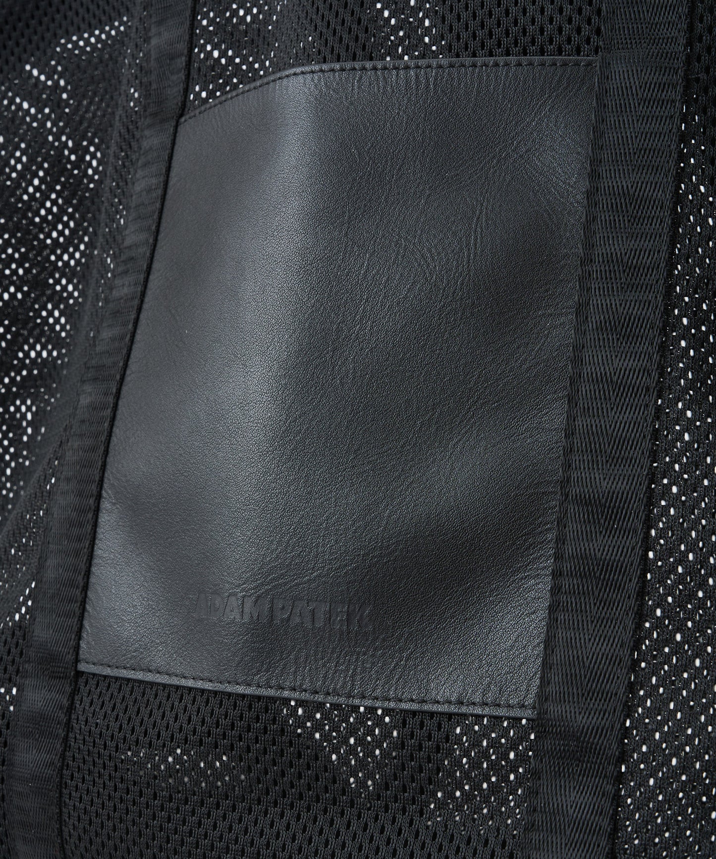 〈予約〉Leather trimmed  mesh 2way big tote bag