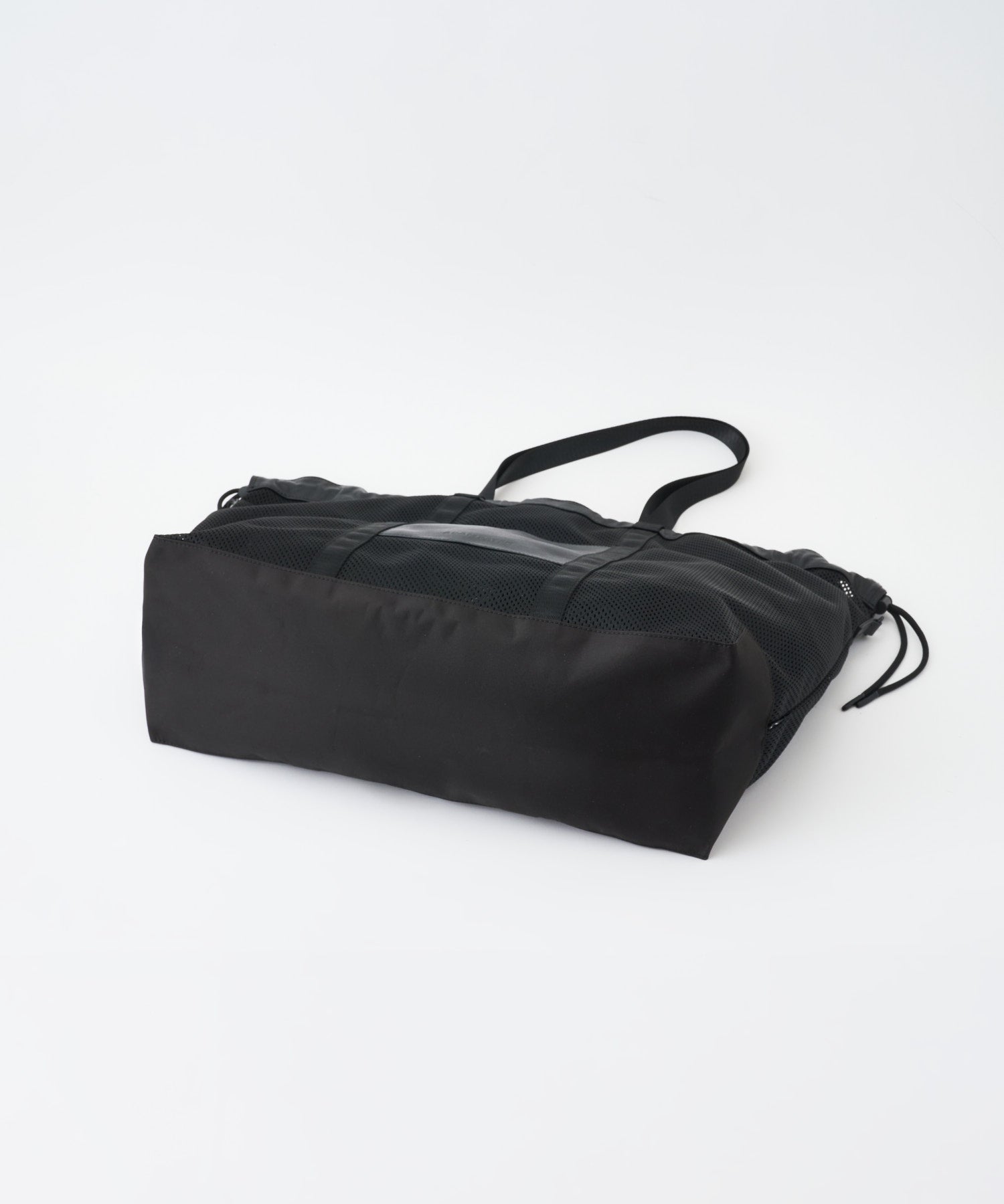 Leather trimmed mesh 2way big tote bag – ADAM PATEK