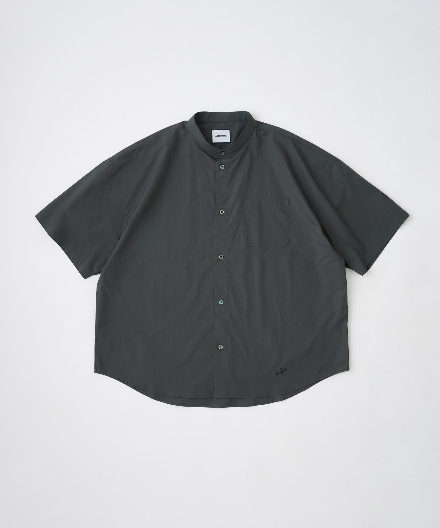ap embroidery stand collar shirt