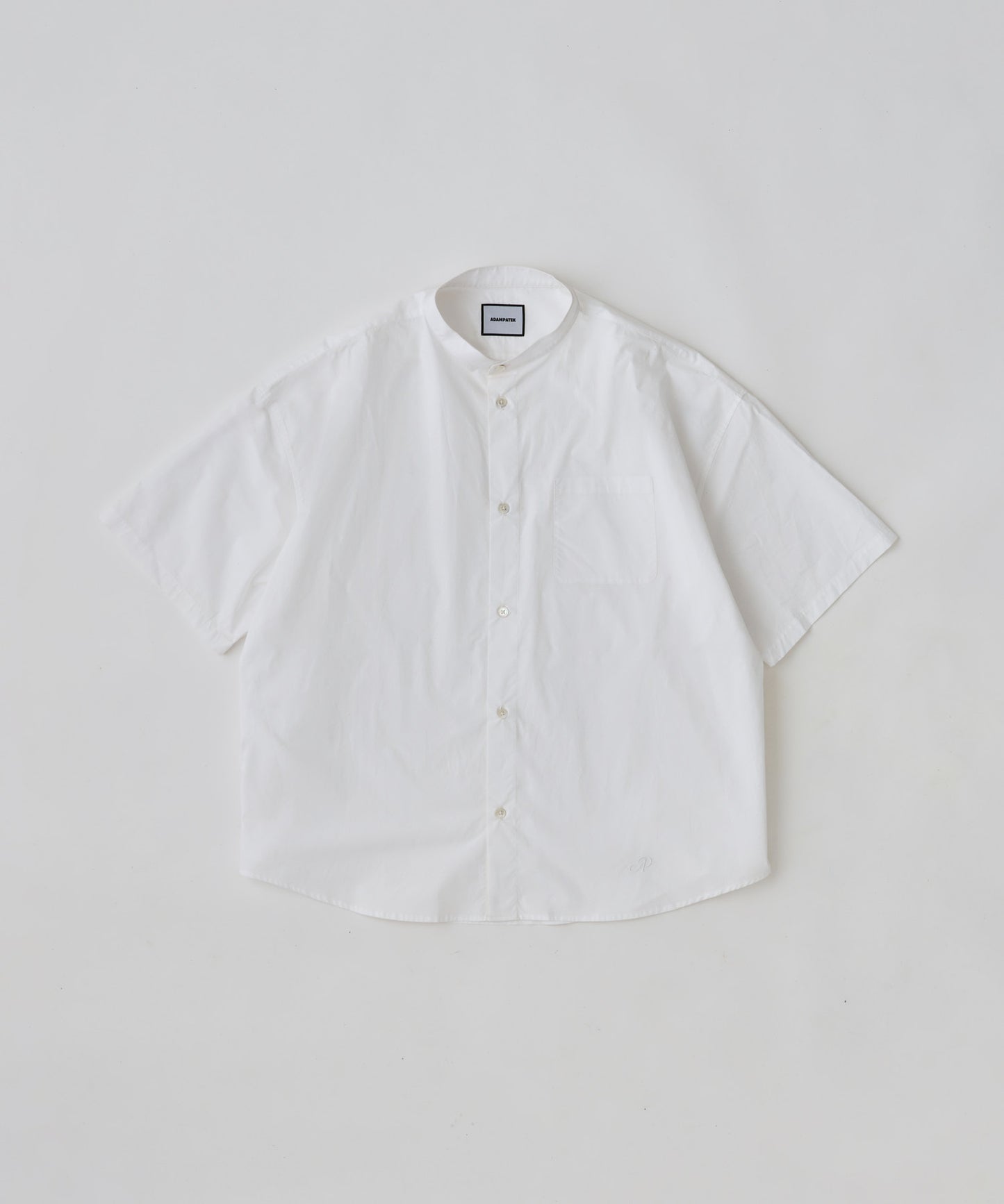 ap embroidery stand collar shirt