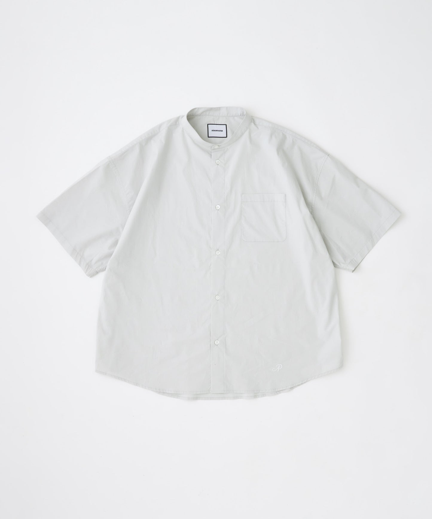 ap embroidery stand collar shirt