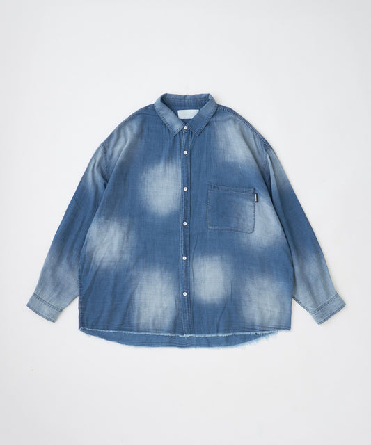 aging sheer denim  shirt