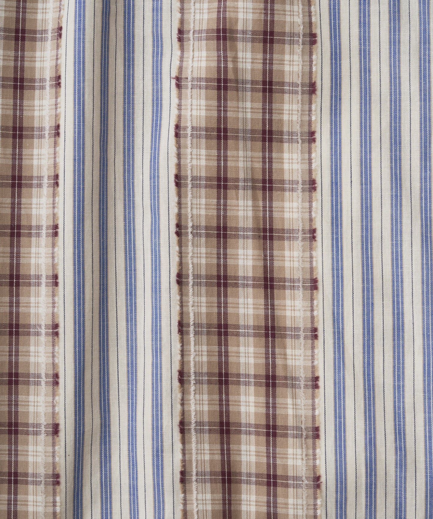 jacquard check-stripe easy pants