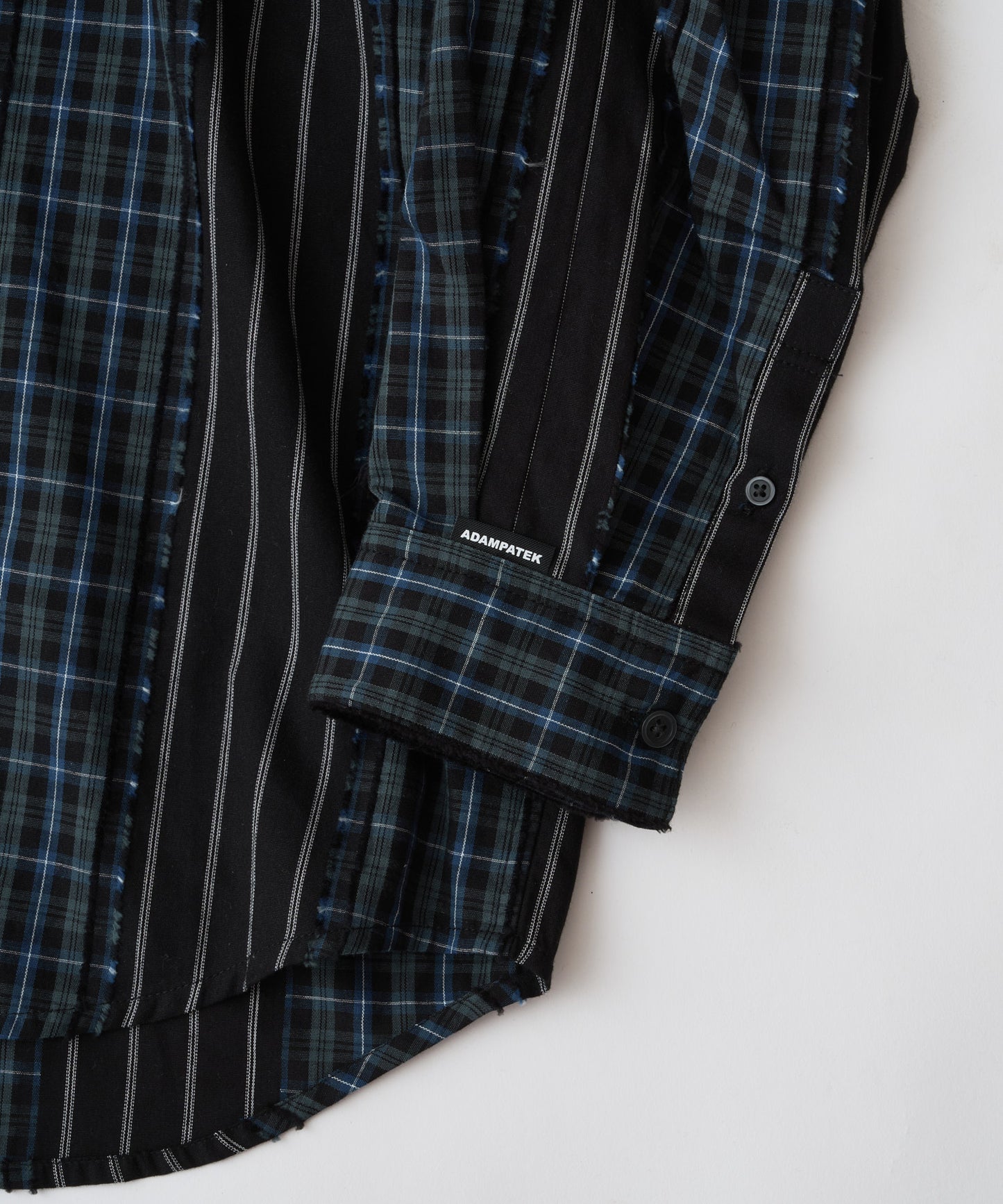 jacquard check-stripe  shirt