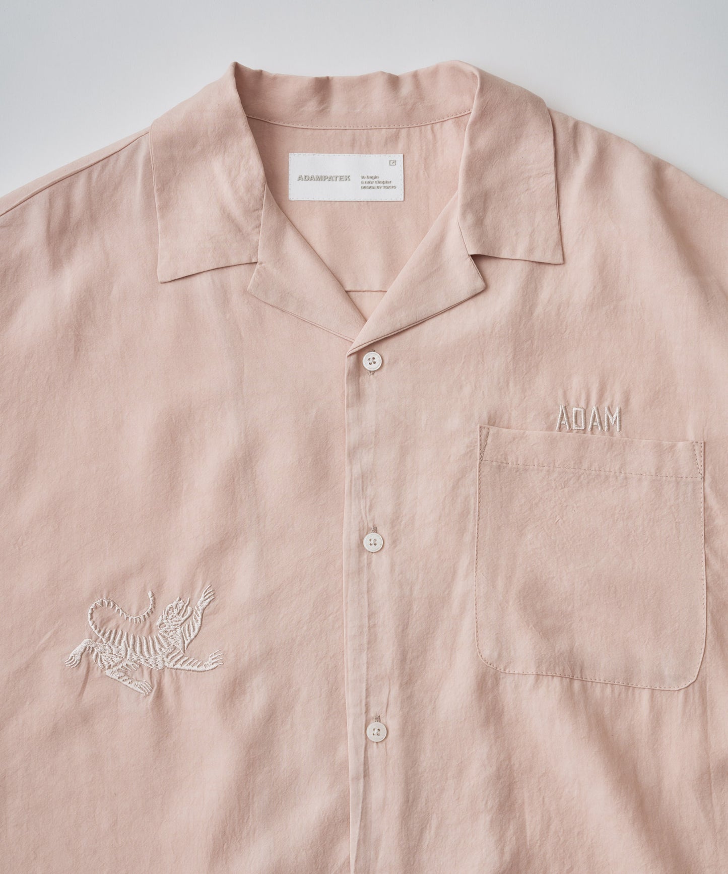 tiger embroidery short sleeve shirt