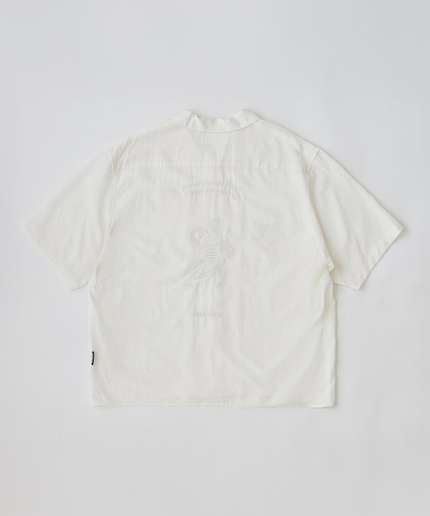 tiger embroidery short sleeve shirt