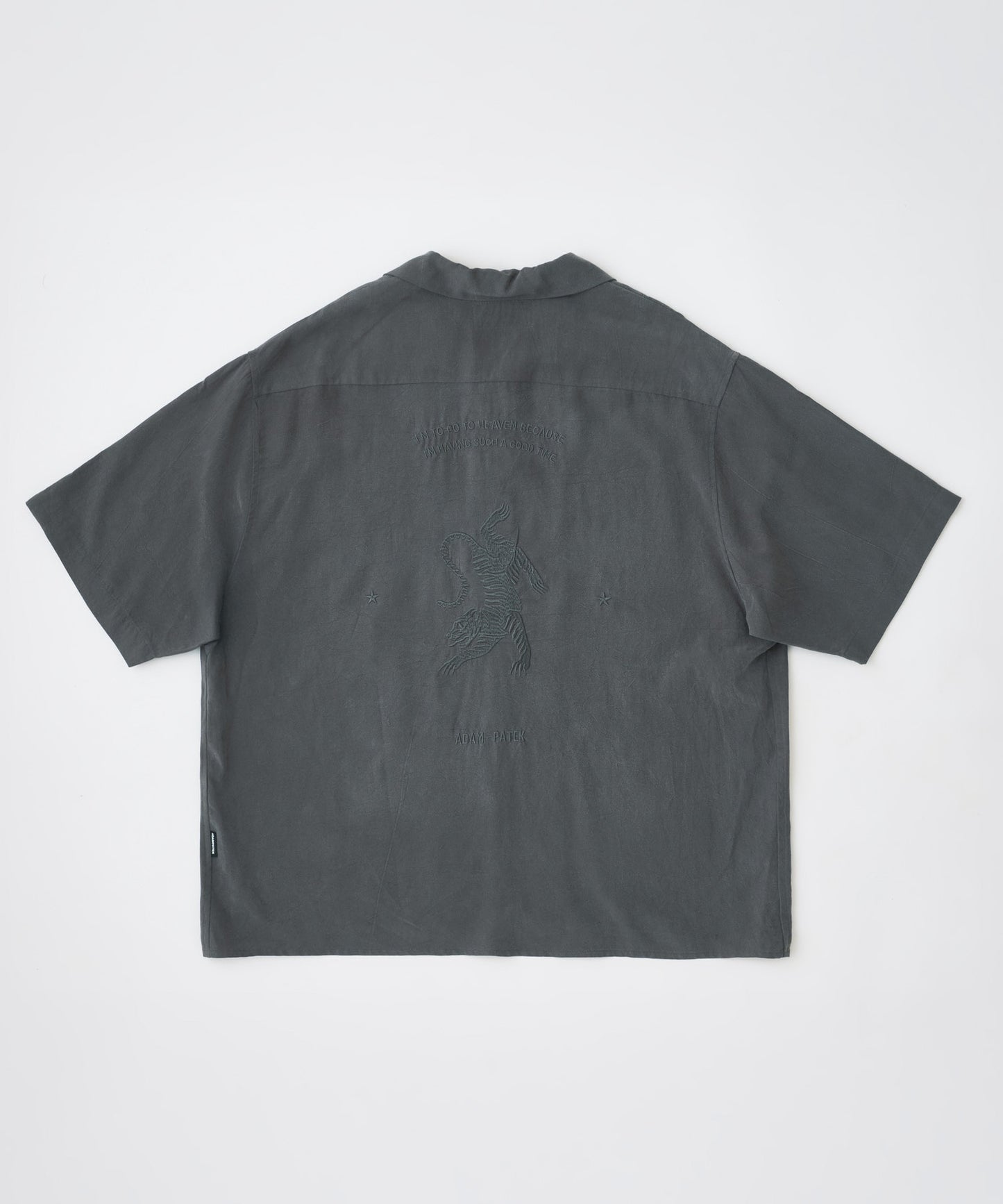 tiger embroidery short sleeve shirt