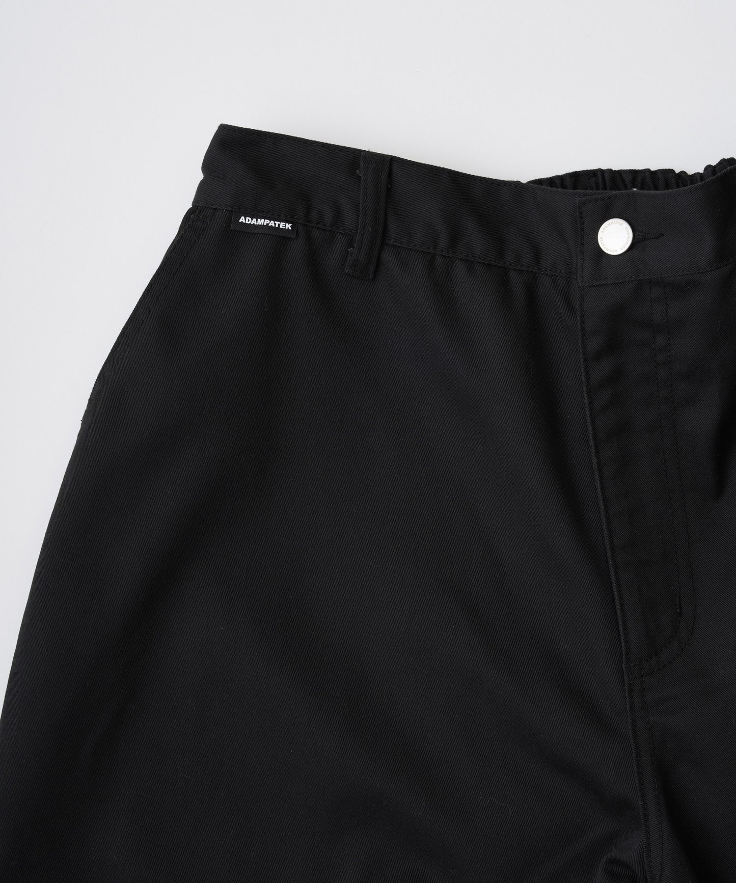studded T/C twill flare wide trouser
