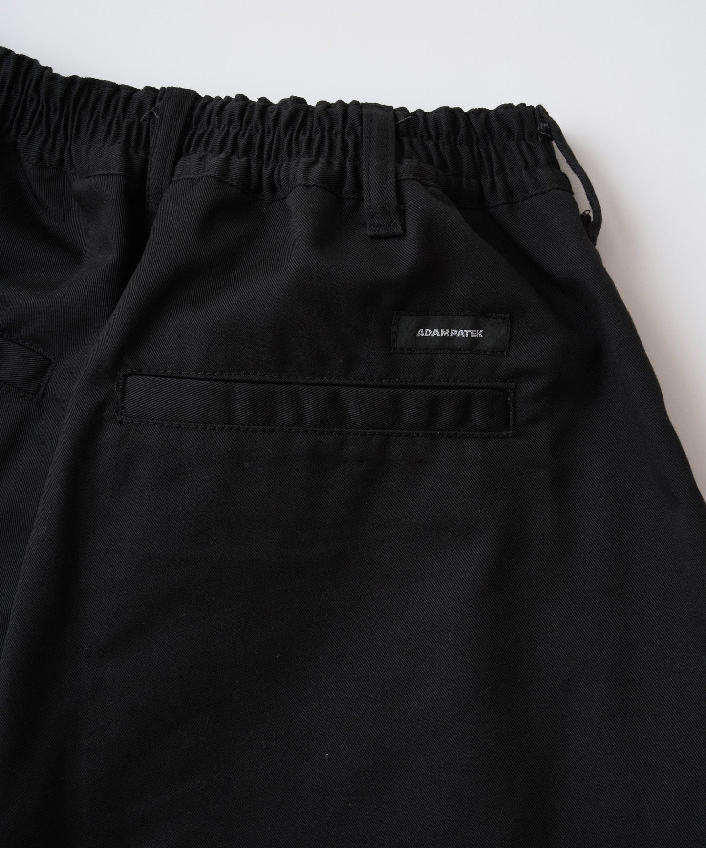 studded T/C twill flare wide trouser