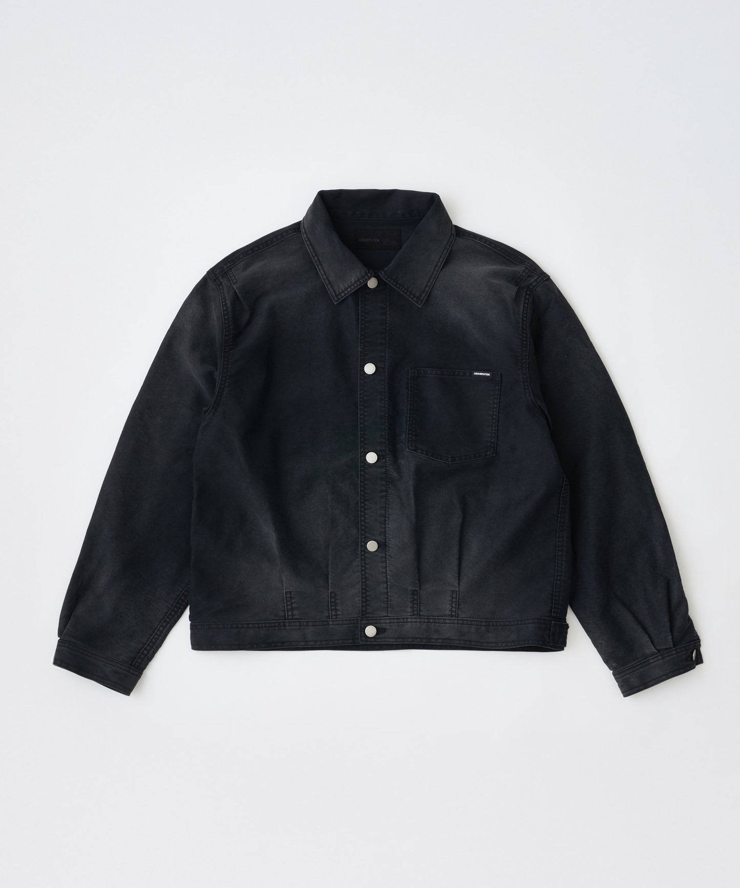 blasted light moleskin short length collared jacket