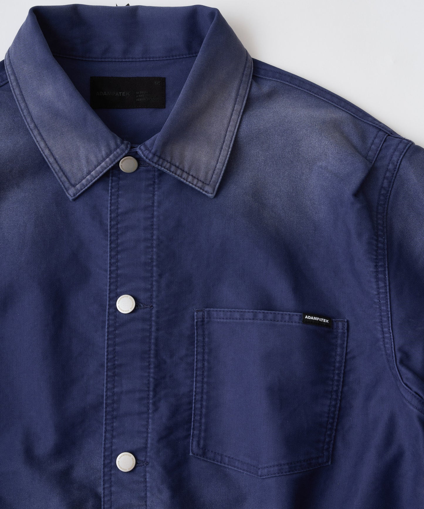 blasted light moleskin short length collared jacket
